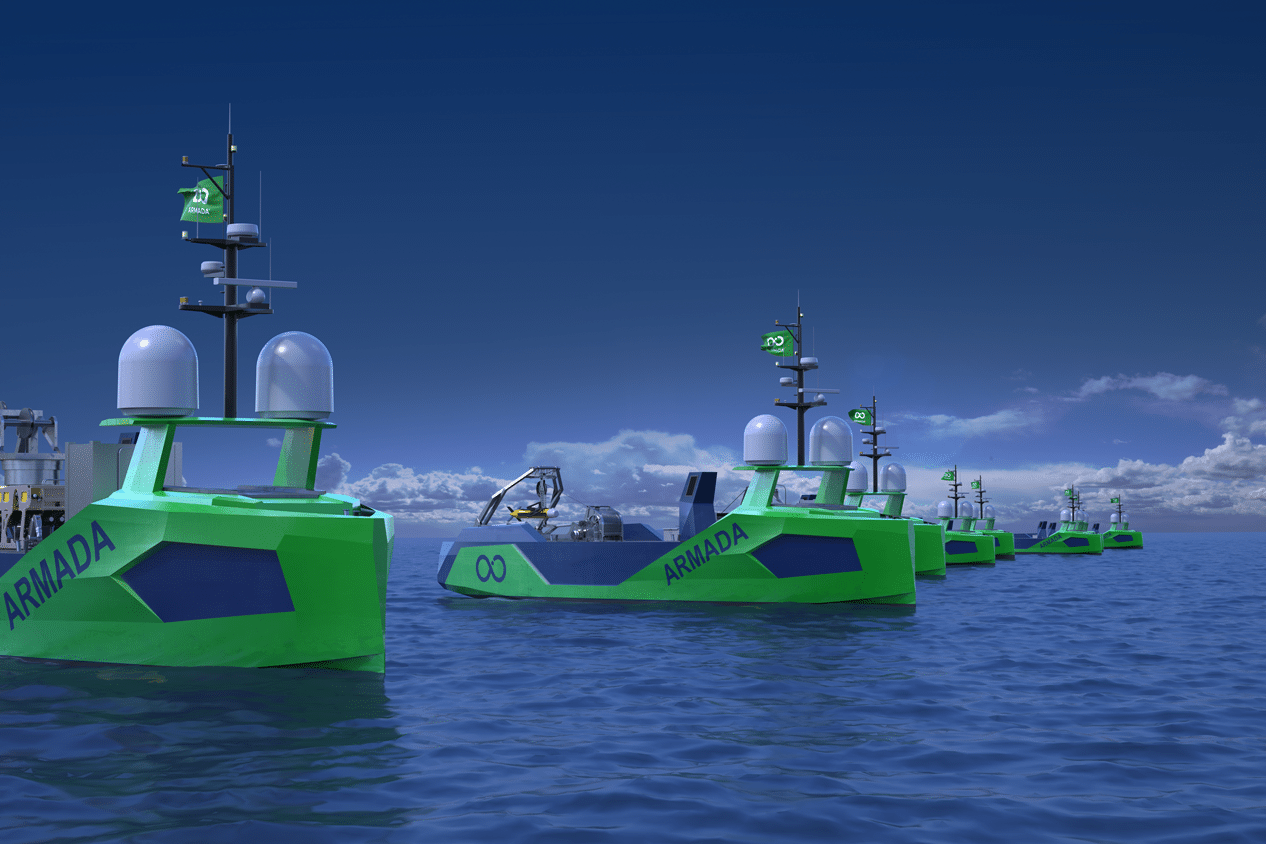 Ocean Infinity’s Armada fleet. Artists’ impression from Ocean Infinity