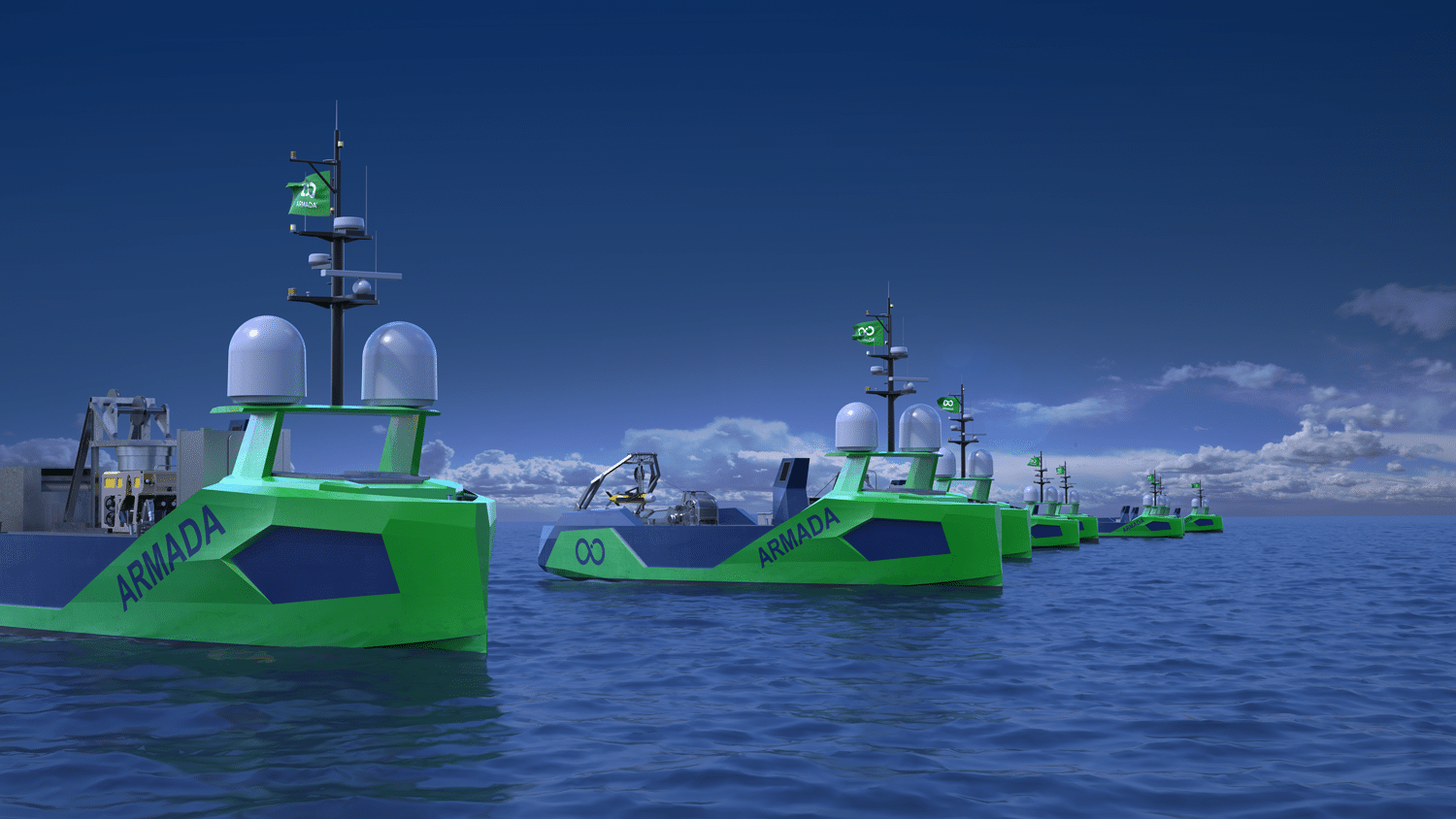 Ocean Infinity’s Armada fleet. Artists’ impression from Ocean Infinity